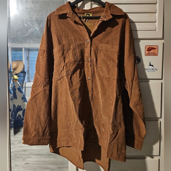 KEALOPIKO LIGHT WEIGHT CORDUROY JACKET - SIZE 2X - TAN COLOR - Picture 1 of 5